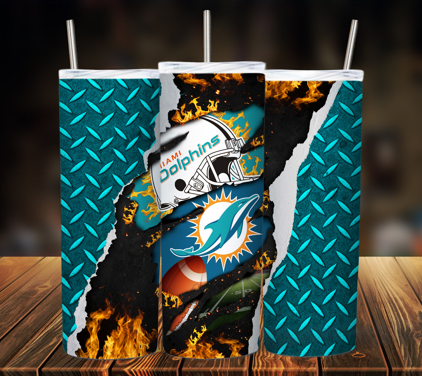 Football 20oz Sublimation Tumbler Image