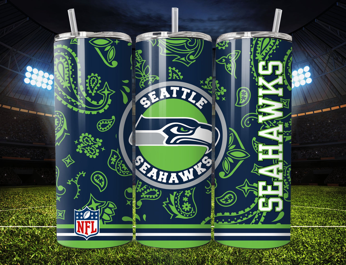 Football 20oz Sublimation Tumbler Image