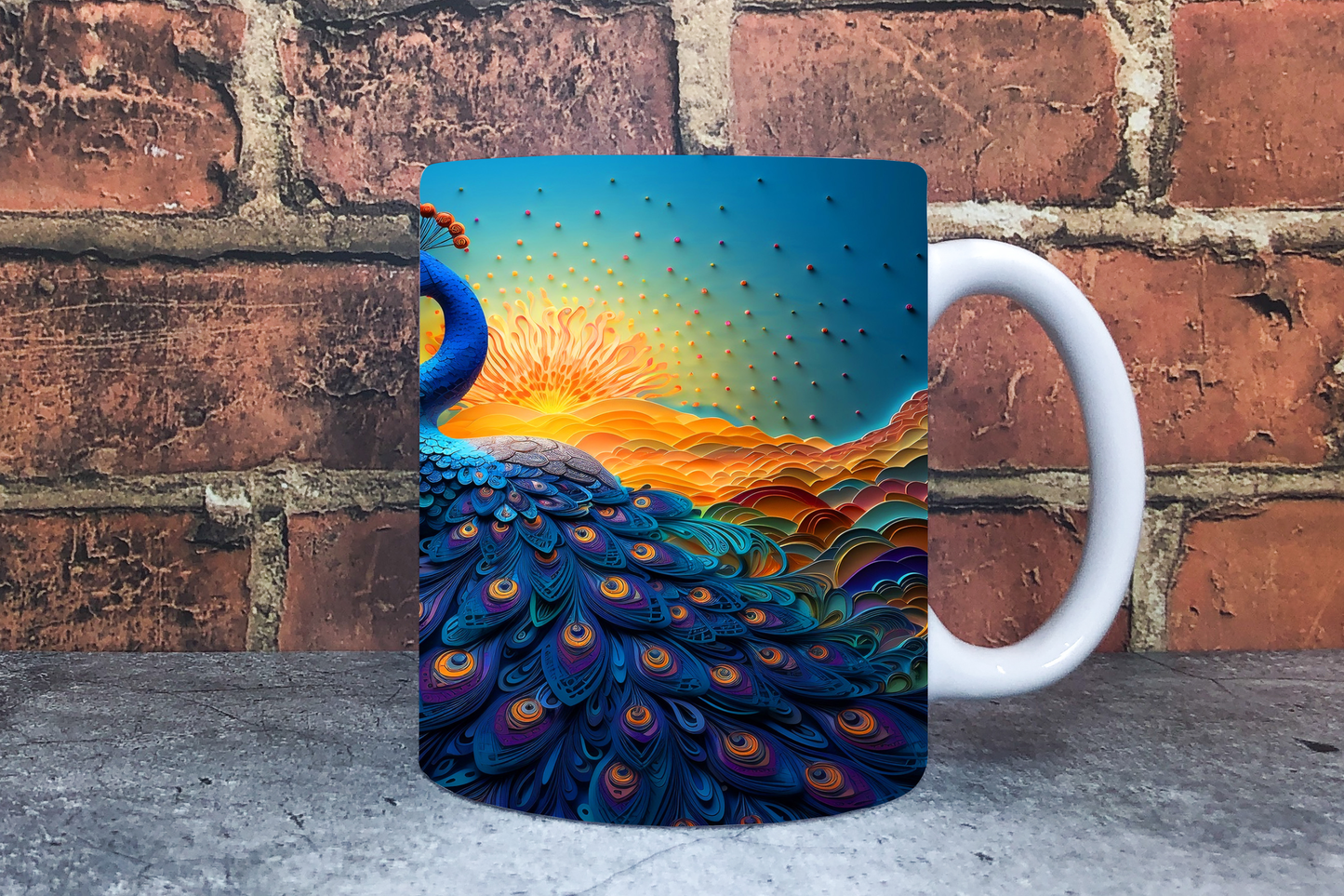 Peacock 20oz Sublimation Mug Images Bundle