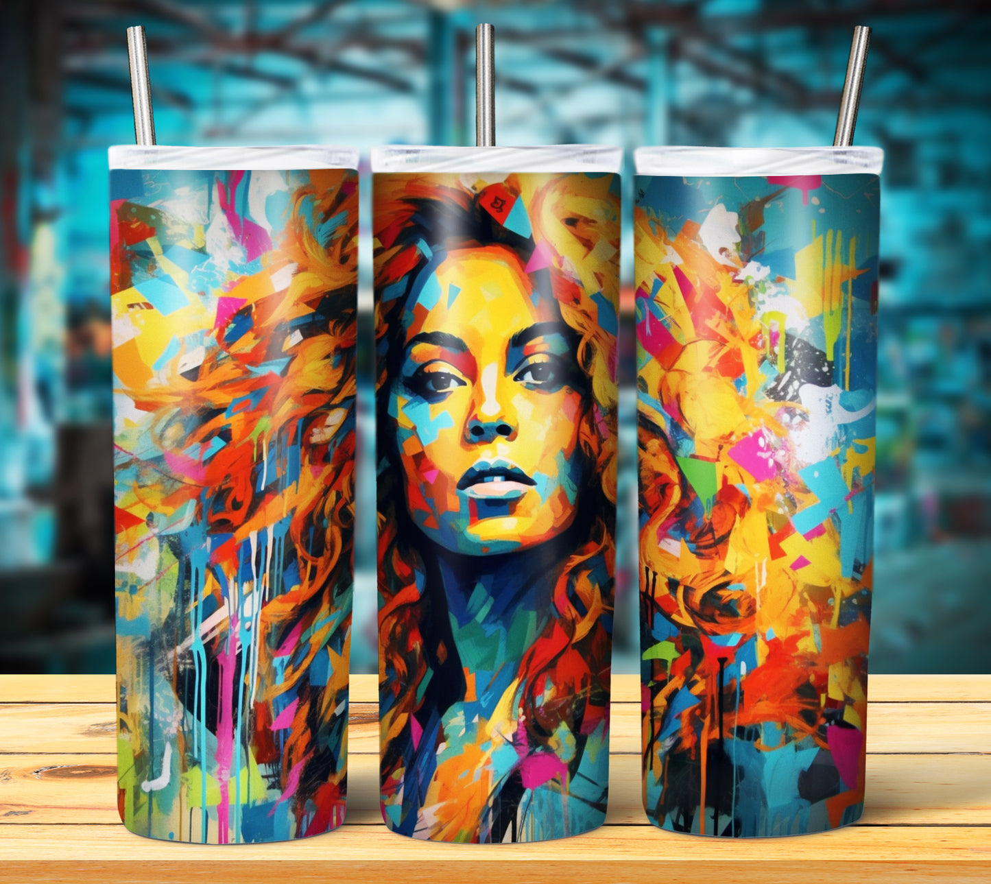 Paint Splat Music Sublimation 20oz Image