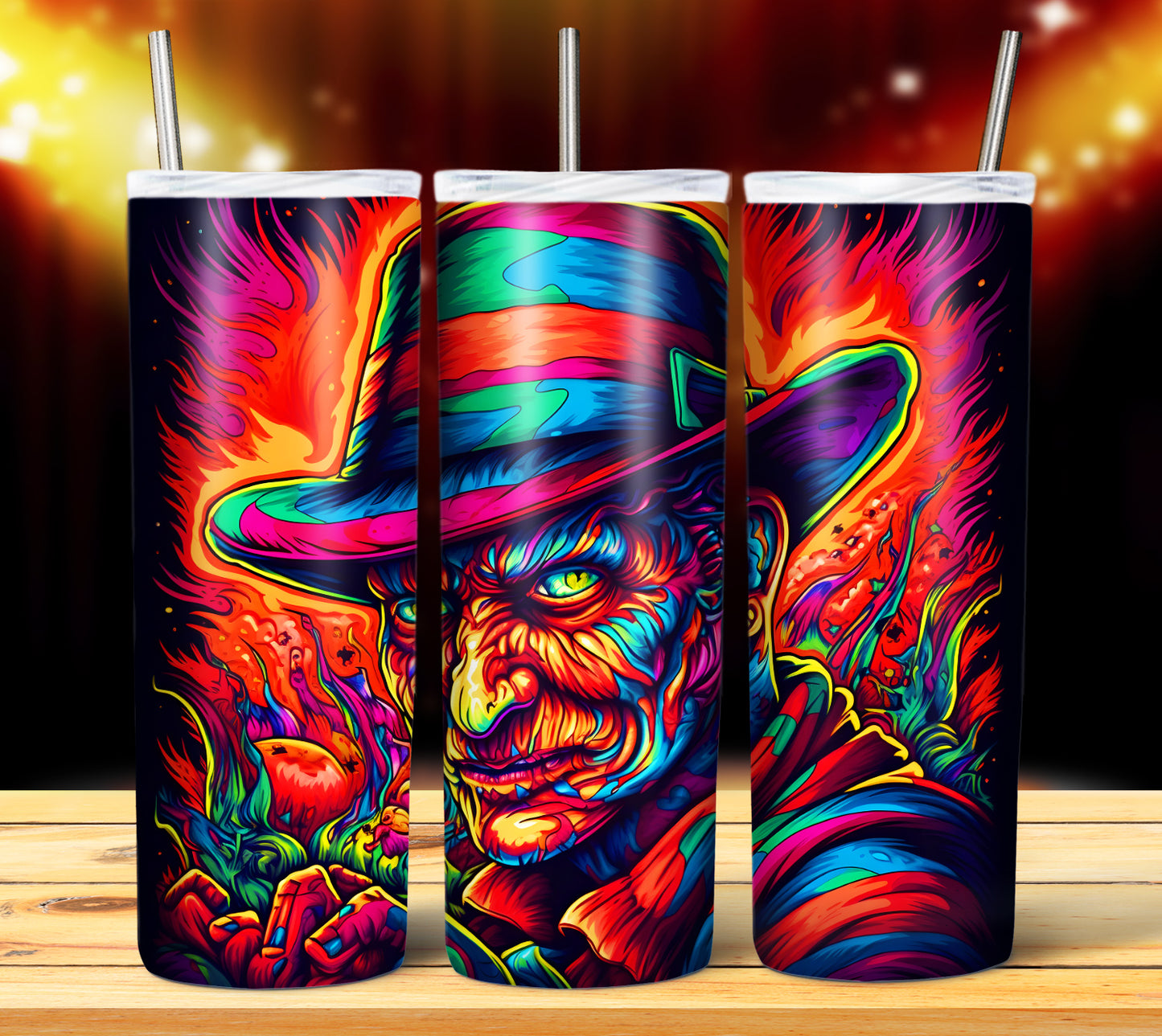 20 Colorful Halloween Sublimation 20oz Images Bundle