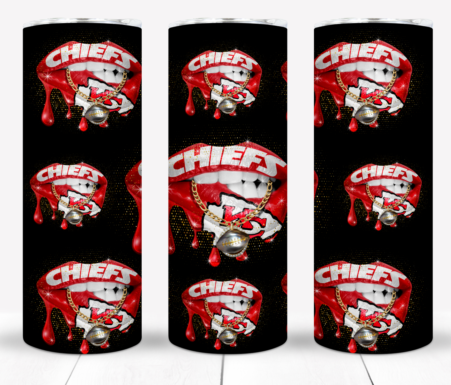 Lips Football 20oz Sublimation Tumbler Image