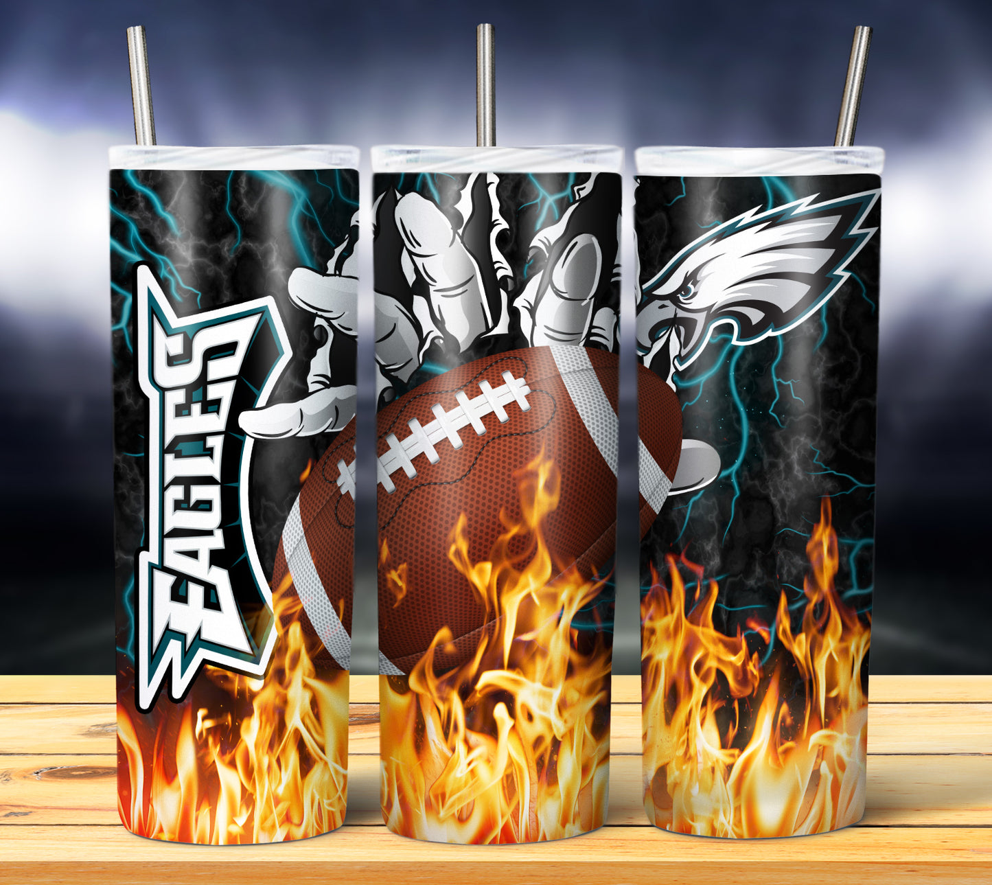 Football 20oz Sublimation Tumbler Image