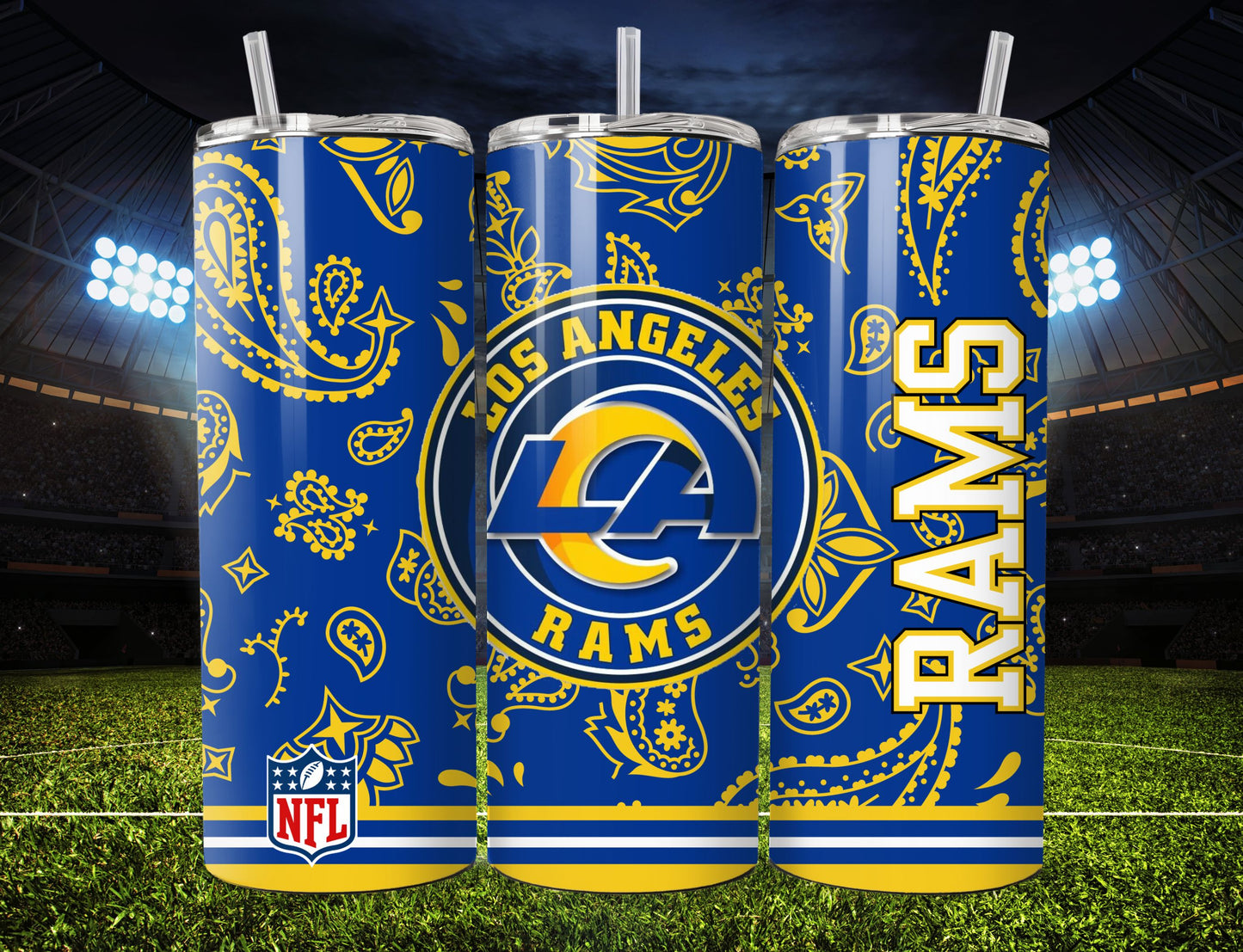 Football 20oz Sublimation Tumbler Image