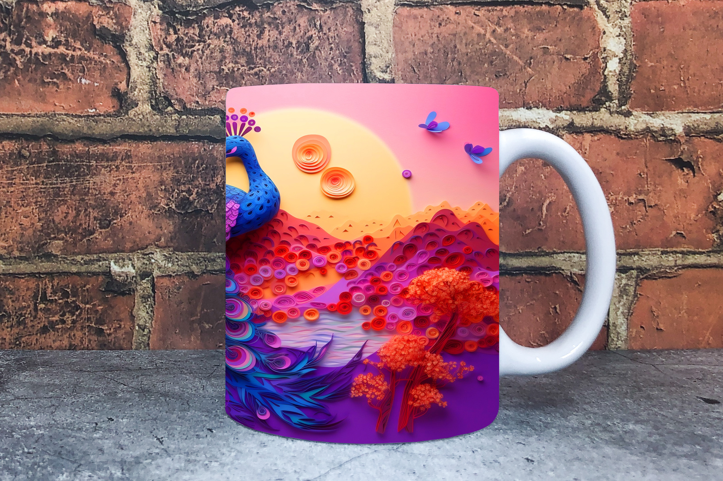 Peacock 20oz Sublimation Mug Images Bundle