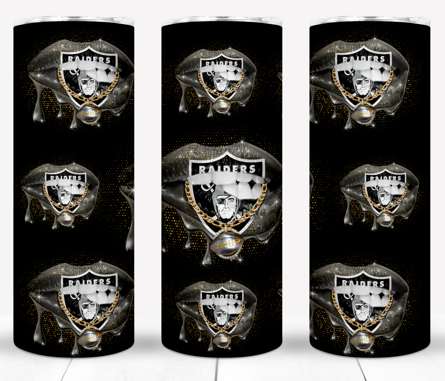 Lips Football 20oz Sublimation Tumbler Image