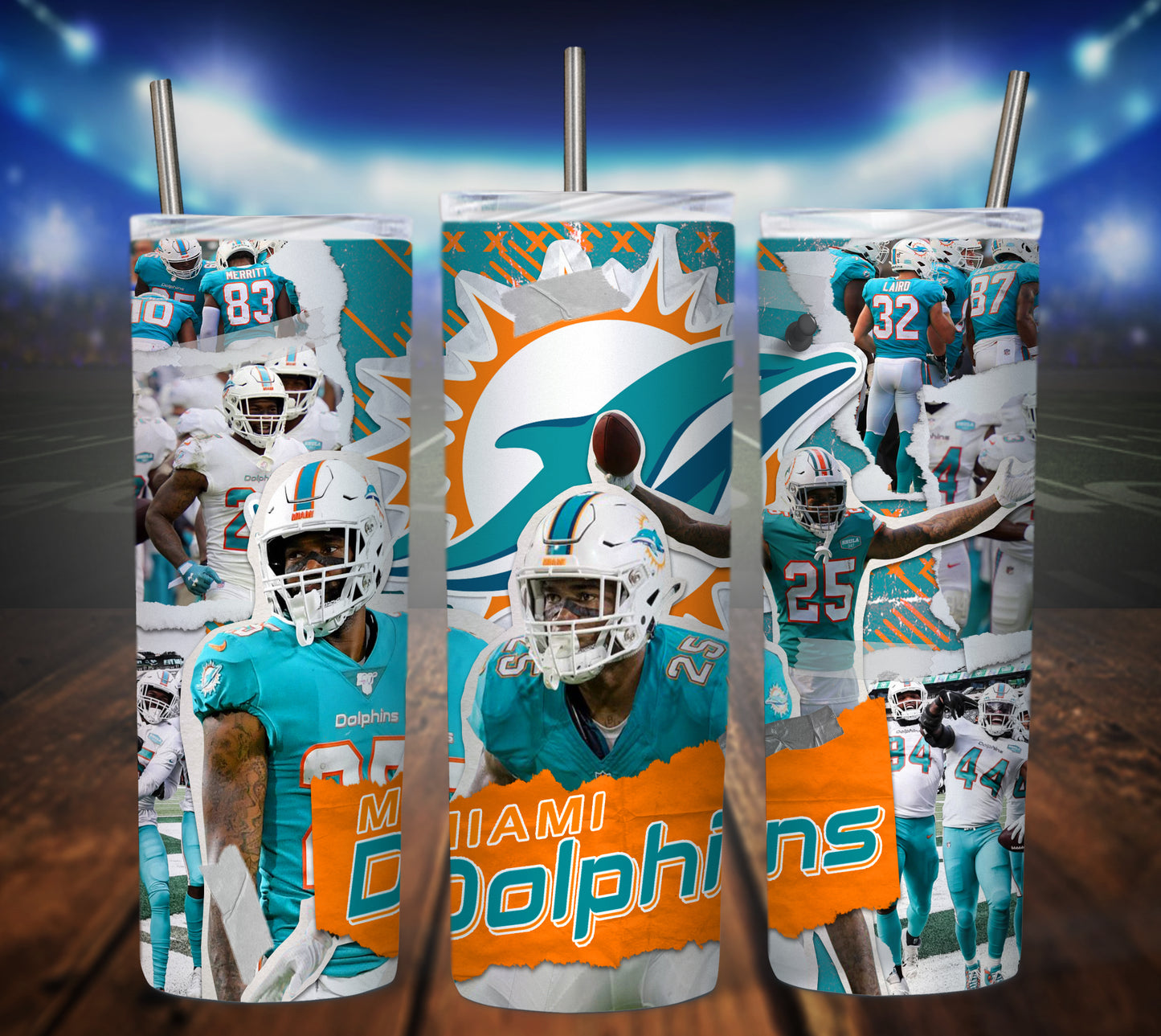 Football 20oz Sublimation Tumbler Image