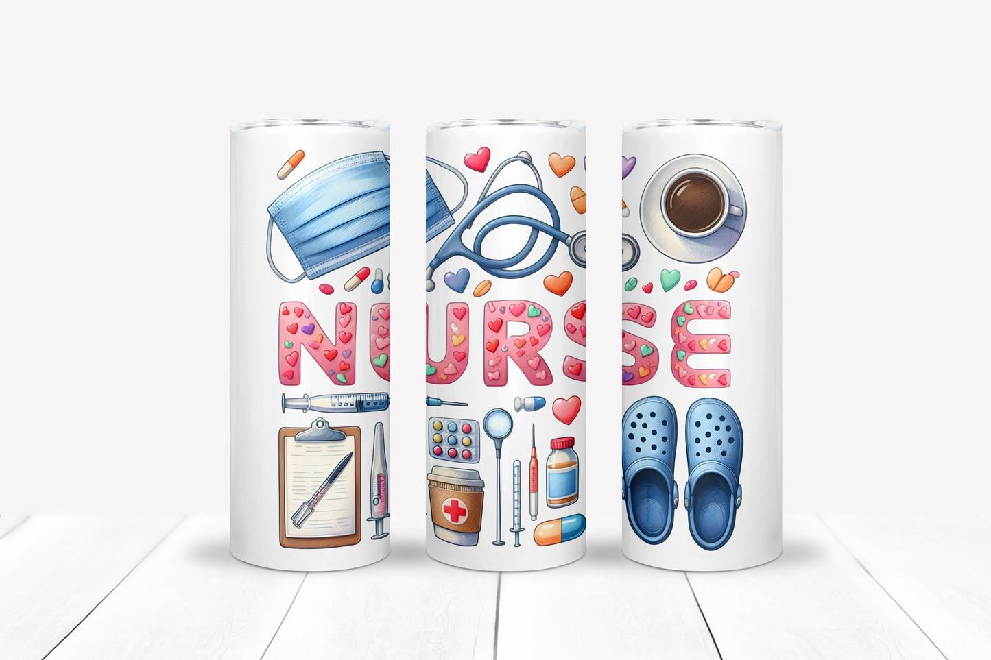 Nurse 20oz Sublimation Tumbler Bundle