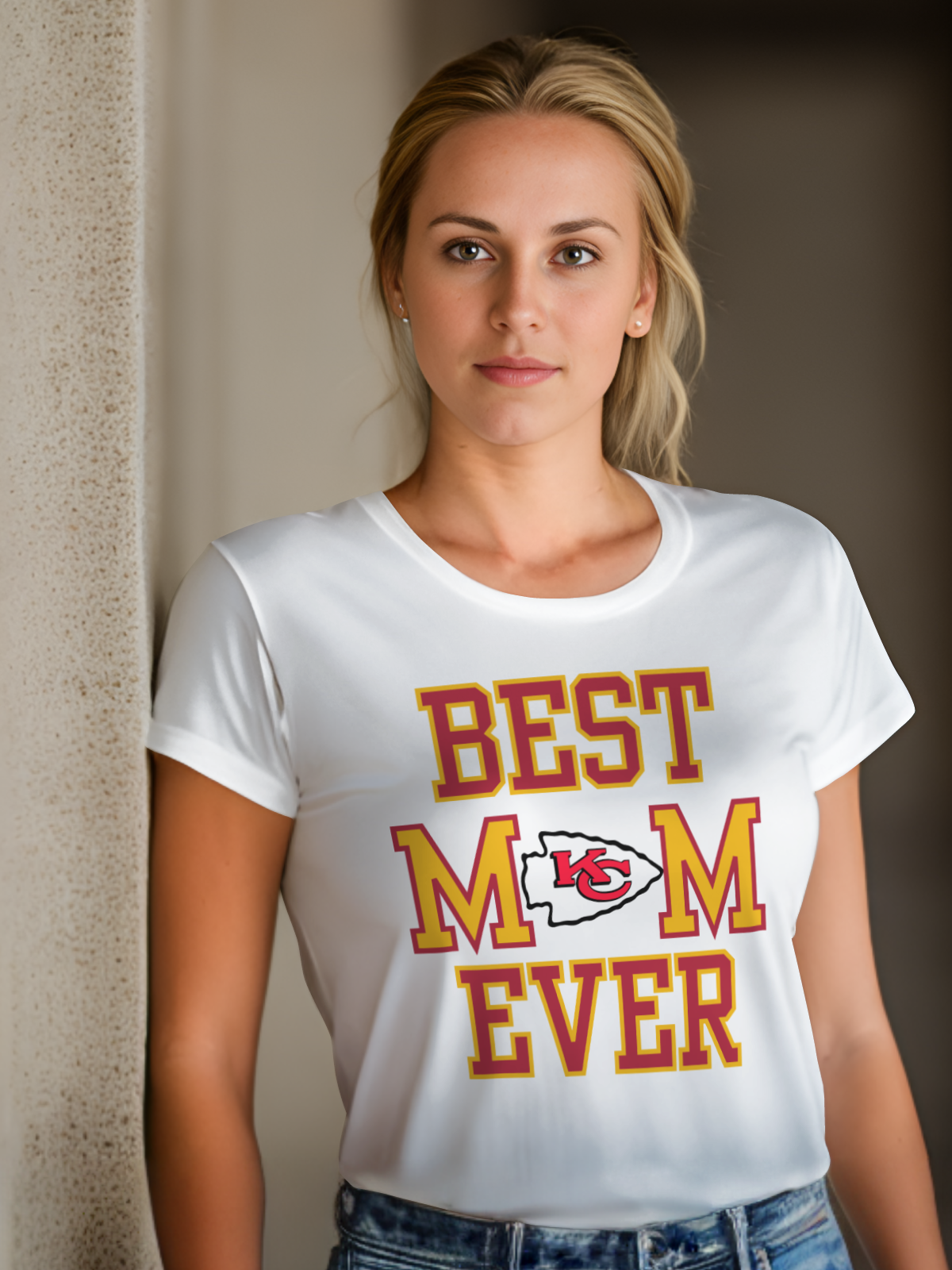 Mom Football Sublimation/DTF T-Shirt Images