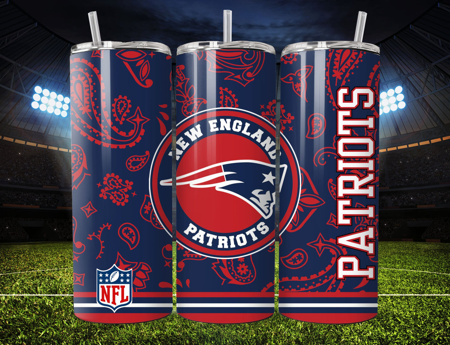 Football 20oz Sublimation Tumbler Image