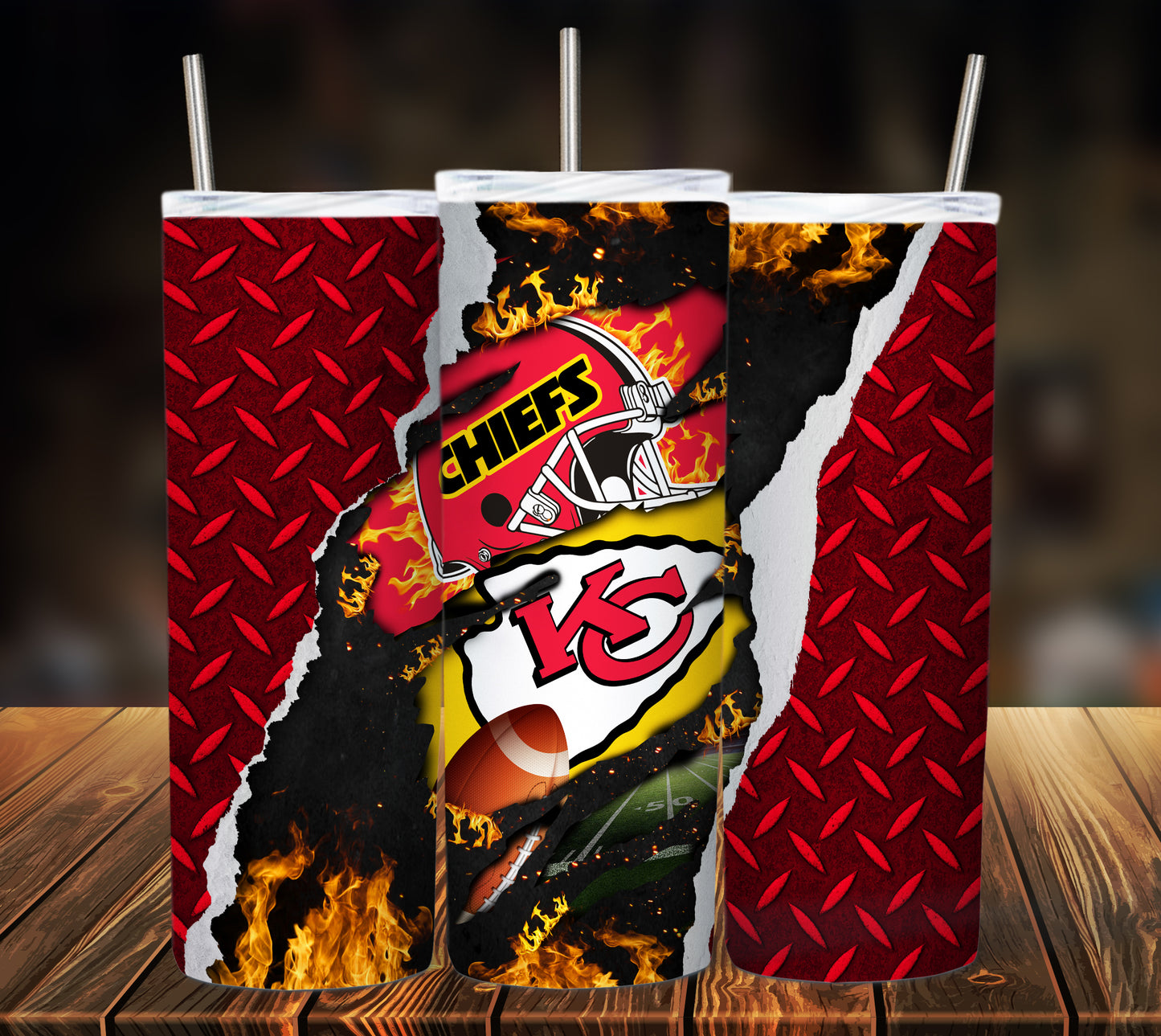 Football 20oz Sublimation Tumbler Image