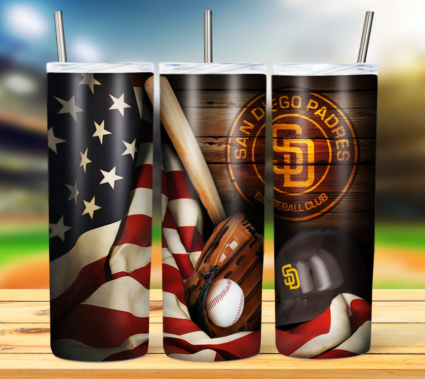 Baseball 20oz Sublimation Tumbler Image