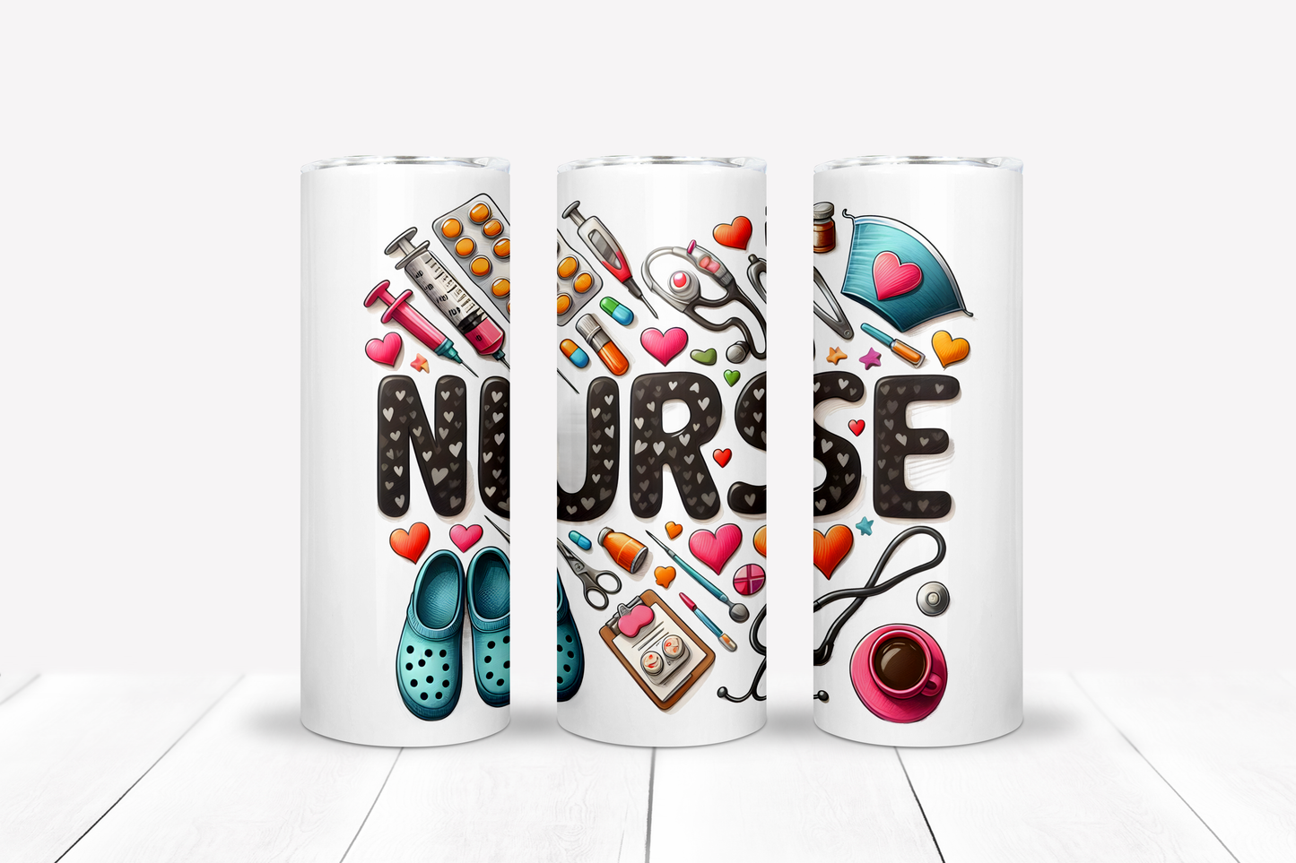 Nurse 20oz Sublimation Tumbler Bundle