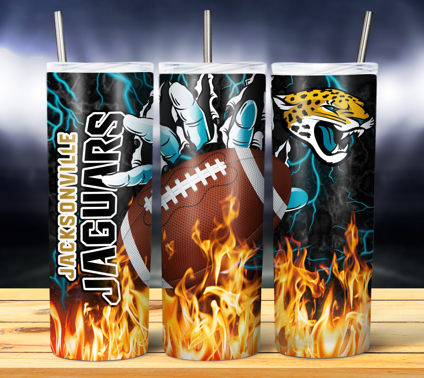 Football 20oz Sublimation Tumbler Image