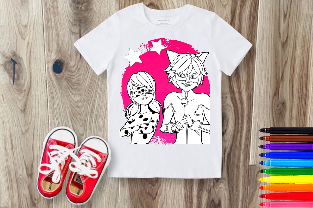 Coloring Cartoon Sublimation/DTF T-Shirt Images Bundle