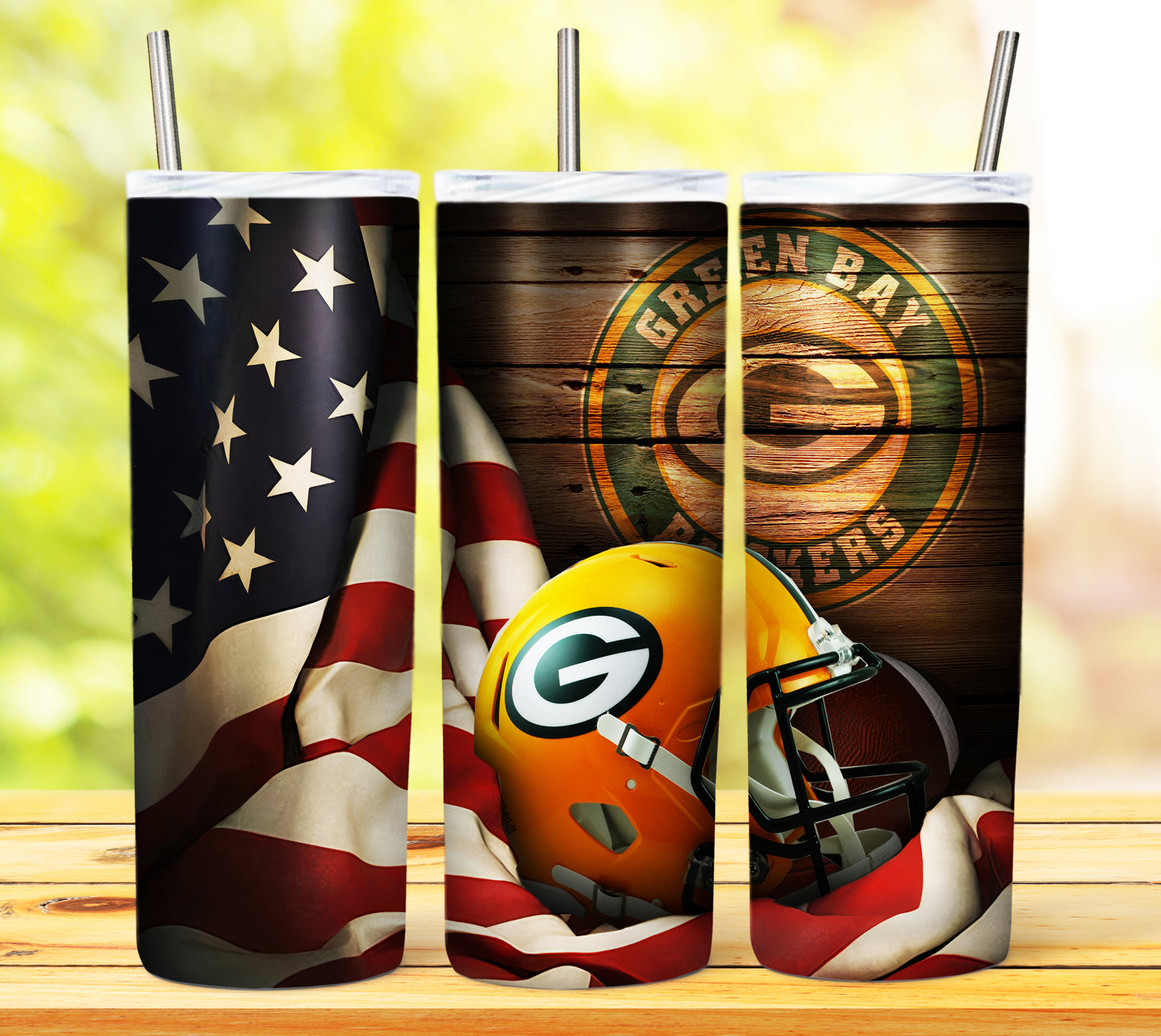 Football 20oz Sublimation Tumbler Image