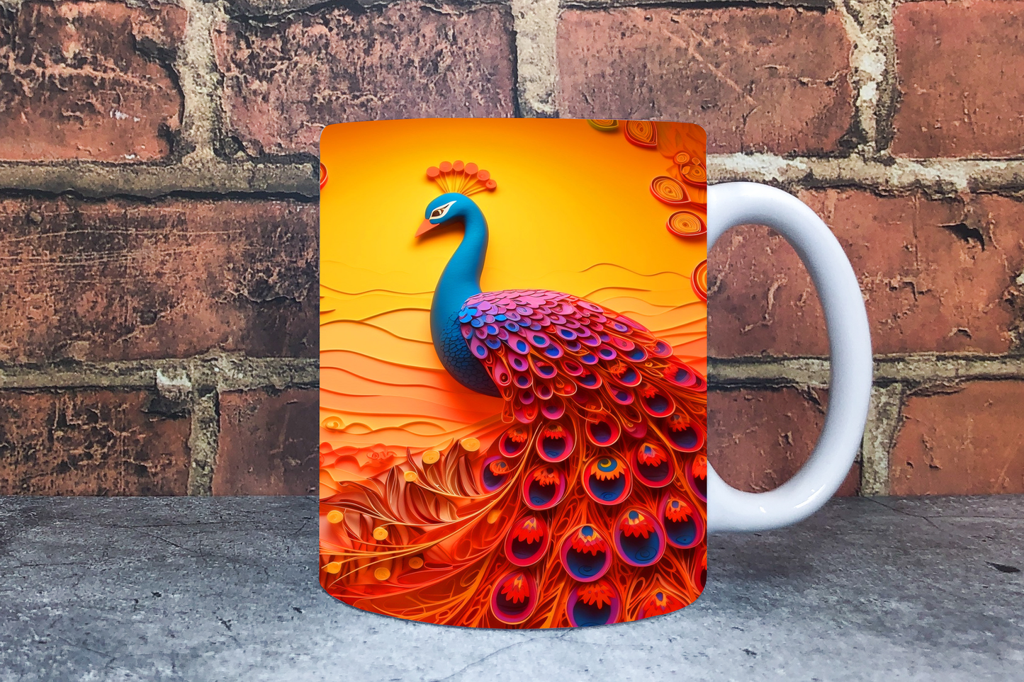 Peacock 20oz Sublimation Mug Images Bundle