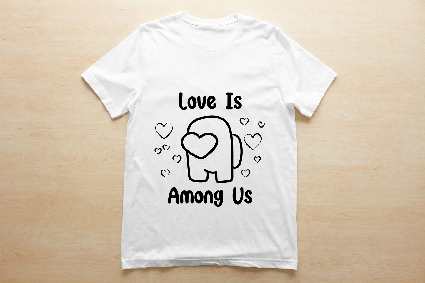 Among Us Kids Valentine Images Sublimation/DTF T-Shirt Bundle