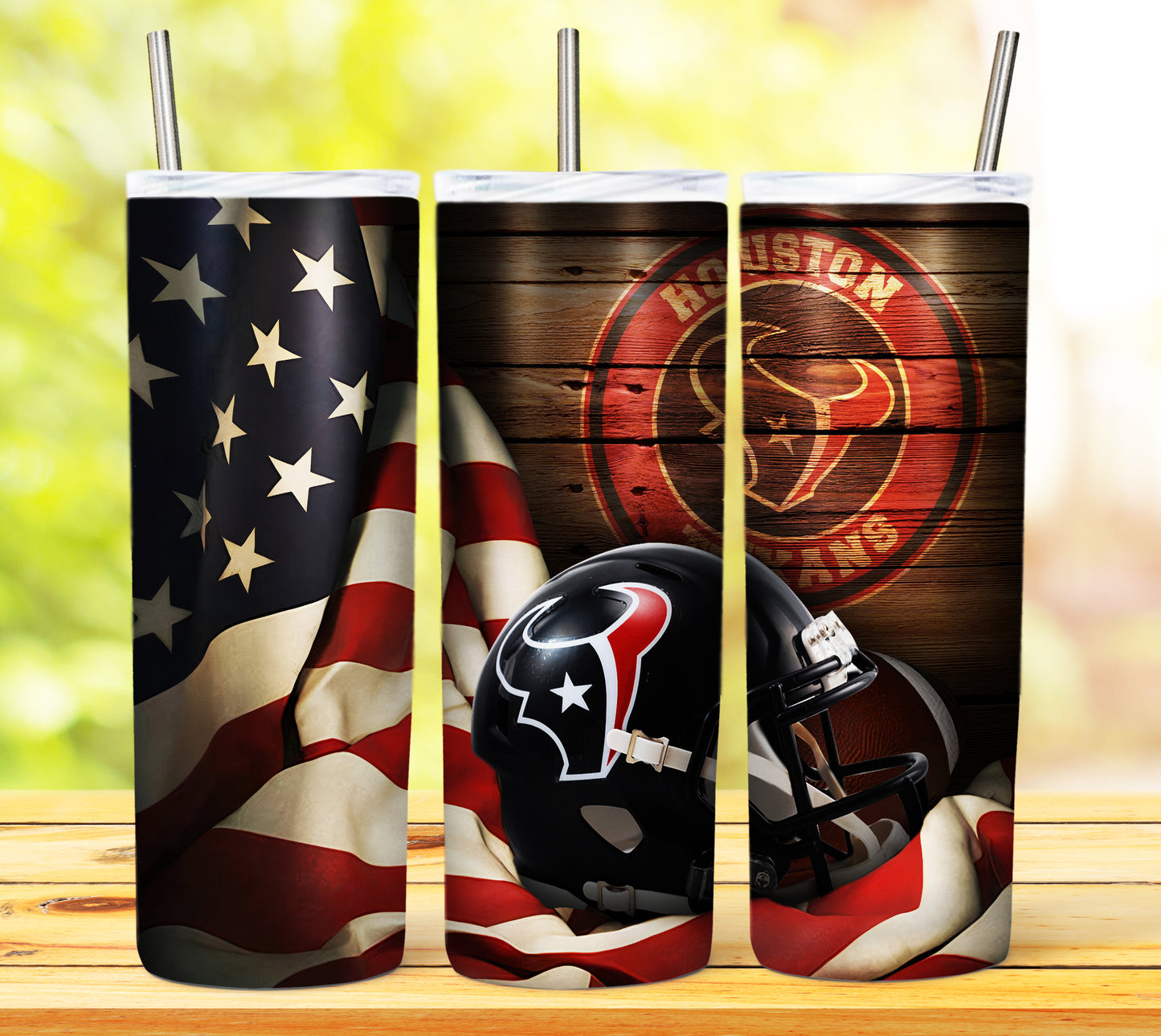 Football 20oz Sublimation Tumbler Image