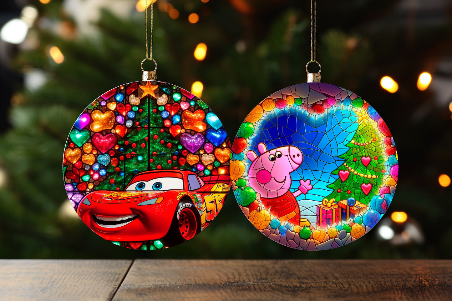 100+ Christmas Sublimation Ornament/Car Coaster Images Bundle