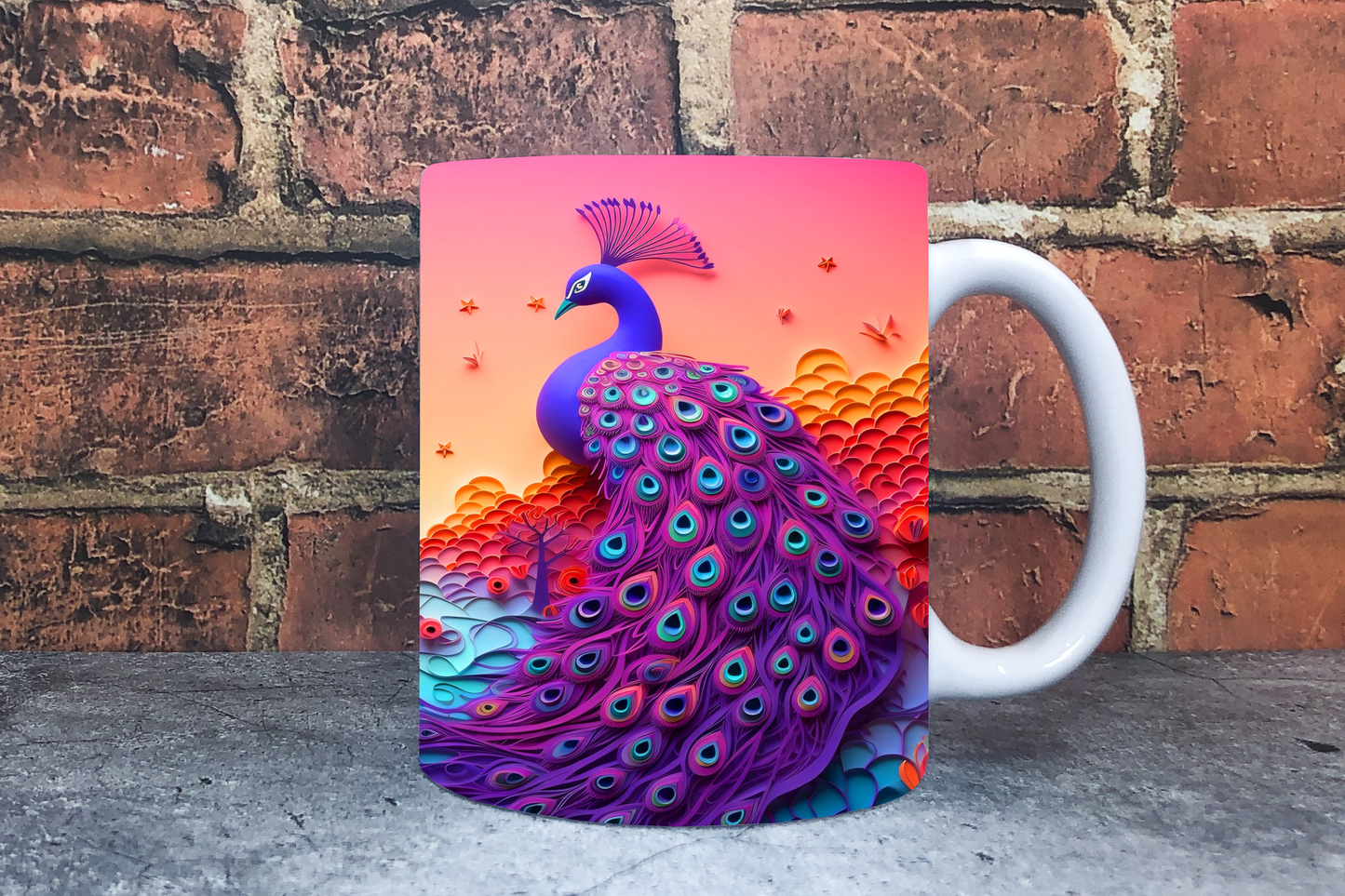 Peacock 20oz Sublimation Mug Images Bundle