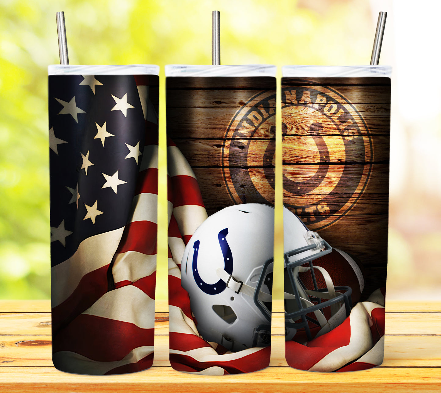 Football 20oz Sublimation Tumbler Image