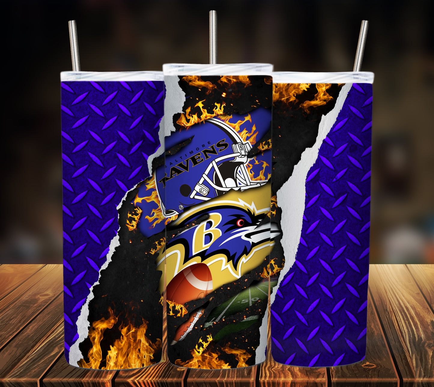 Football 20oz Sublimation Tumbler Image