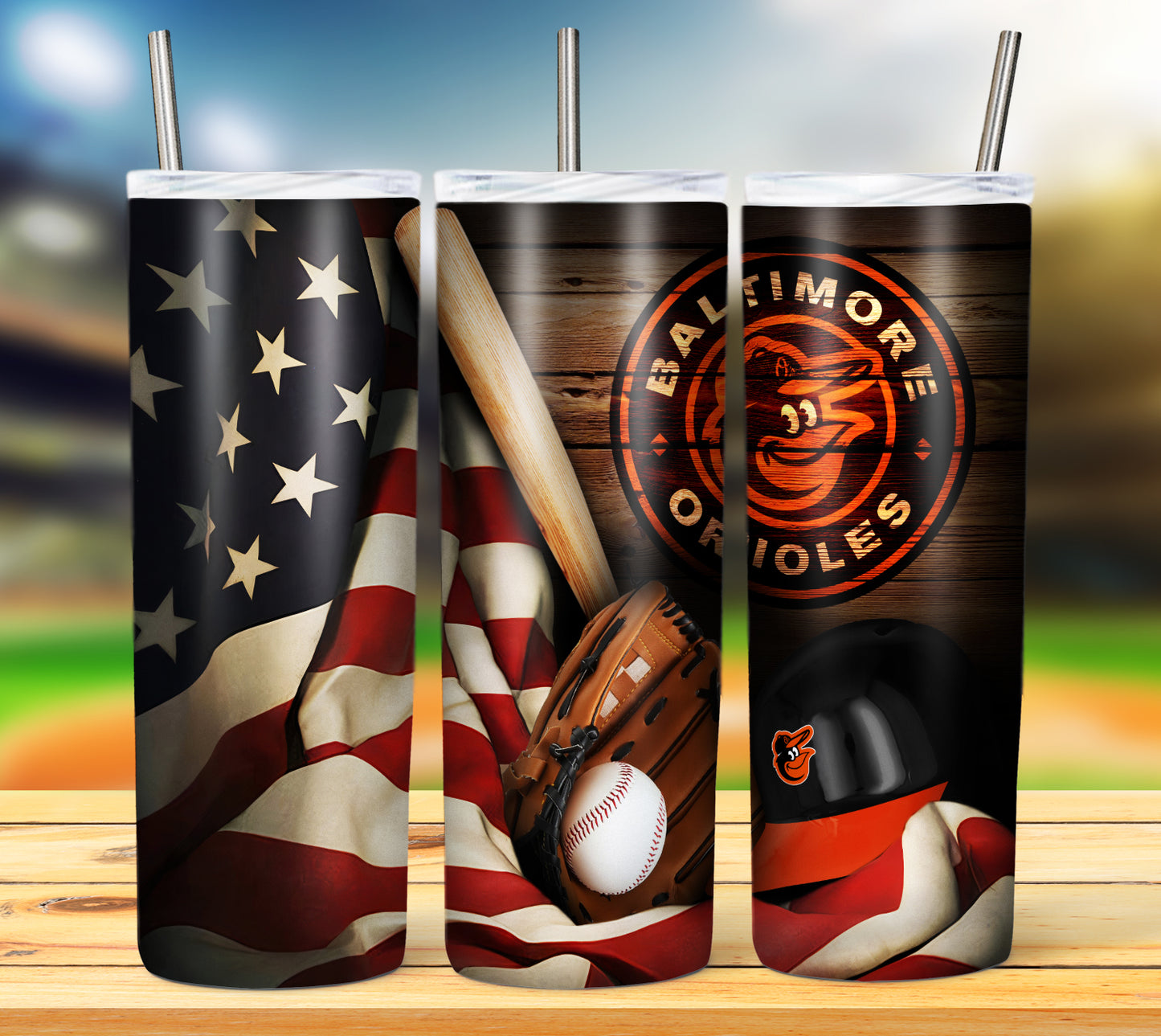 Baseball 20oz Sublimation Tumbler Image