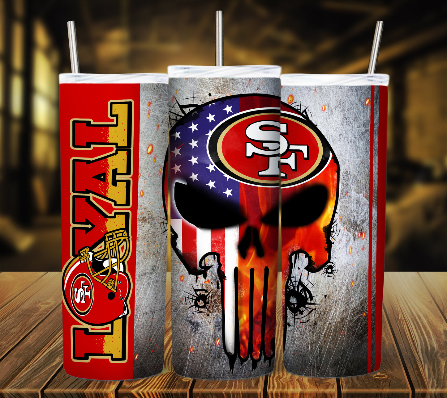 Football 20oz Sublimation Tumbler Image