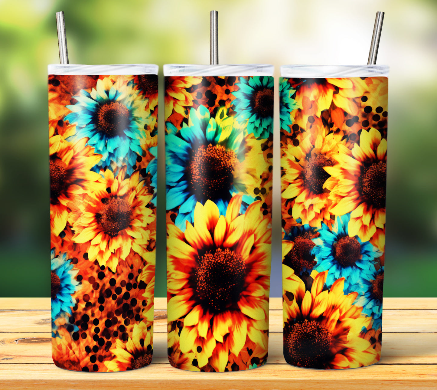 25 Leopard Sunflowers Sublimation 20oz Images Bundle