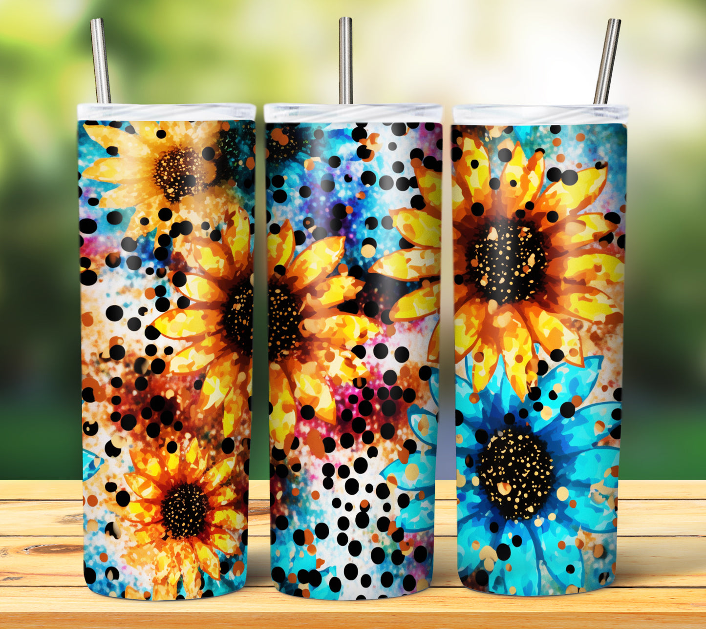 25 Leopard Sunflowers Sublimation 20oz Images Bundle