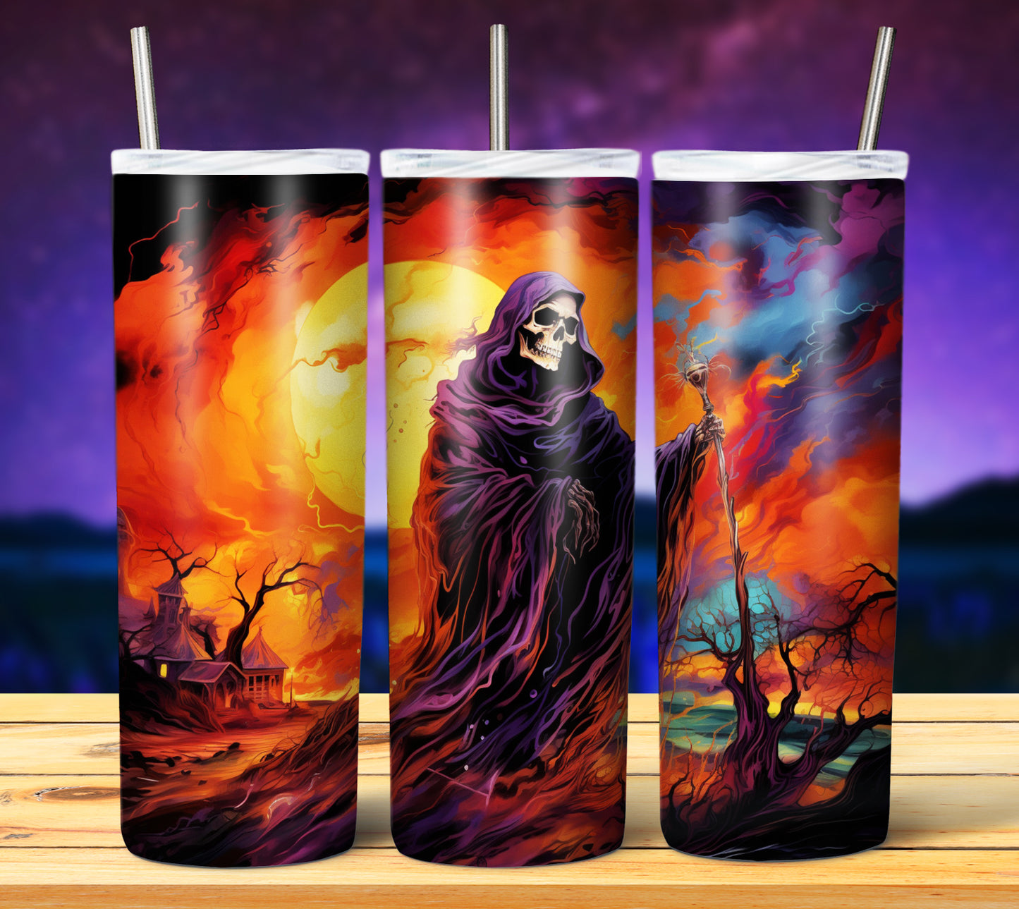 50 Watercolor Halloween Sublimation 20oz Images Bundle