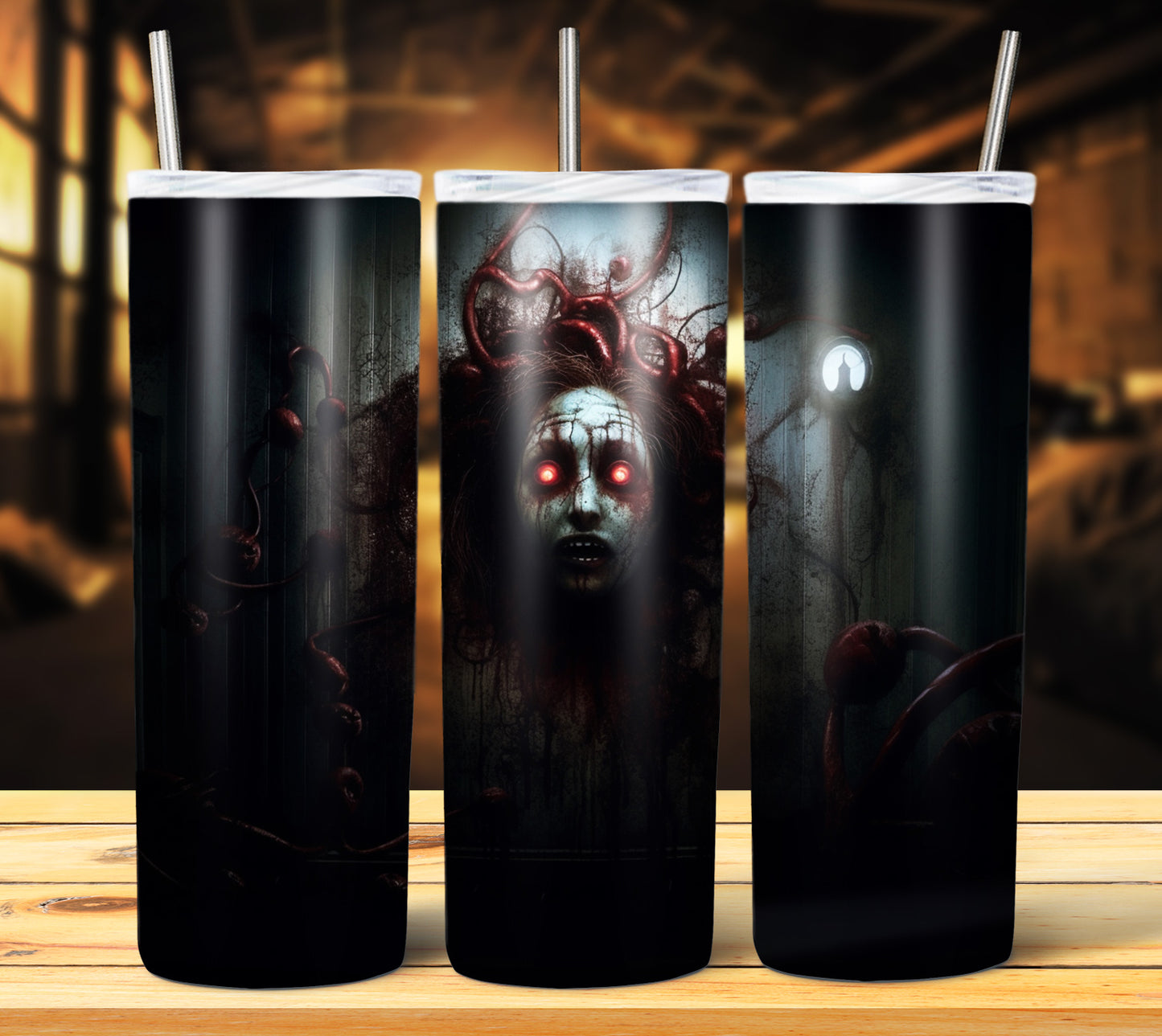 25 Creepy Halloween Sublimation 20oz Images Bundle