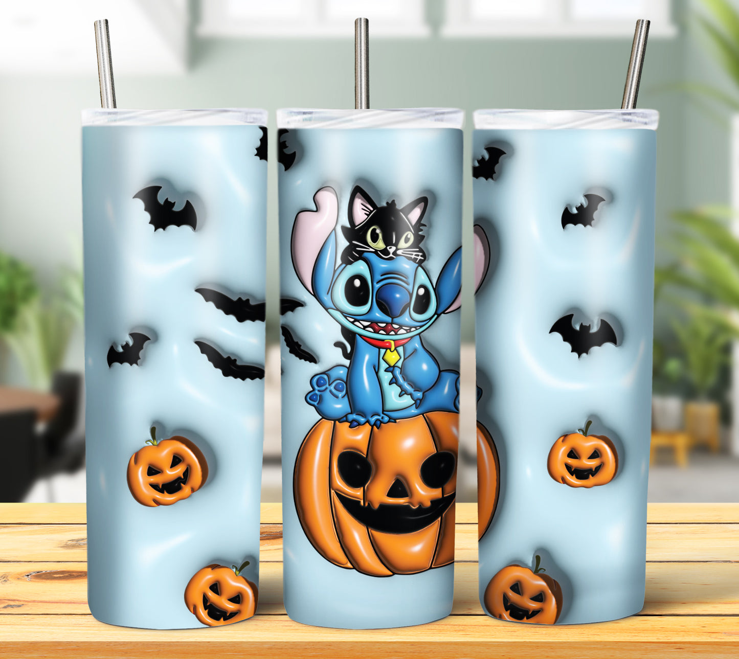 20+ 3D Inflate Halloween Sublimation 20oz Images Bundle