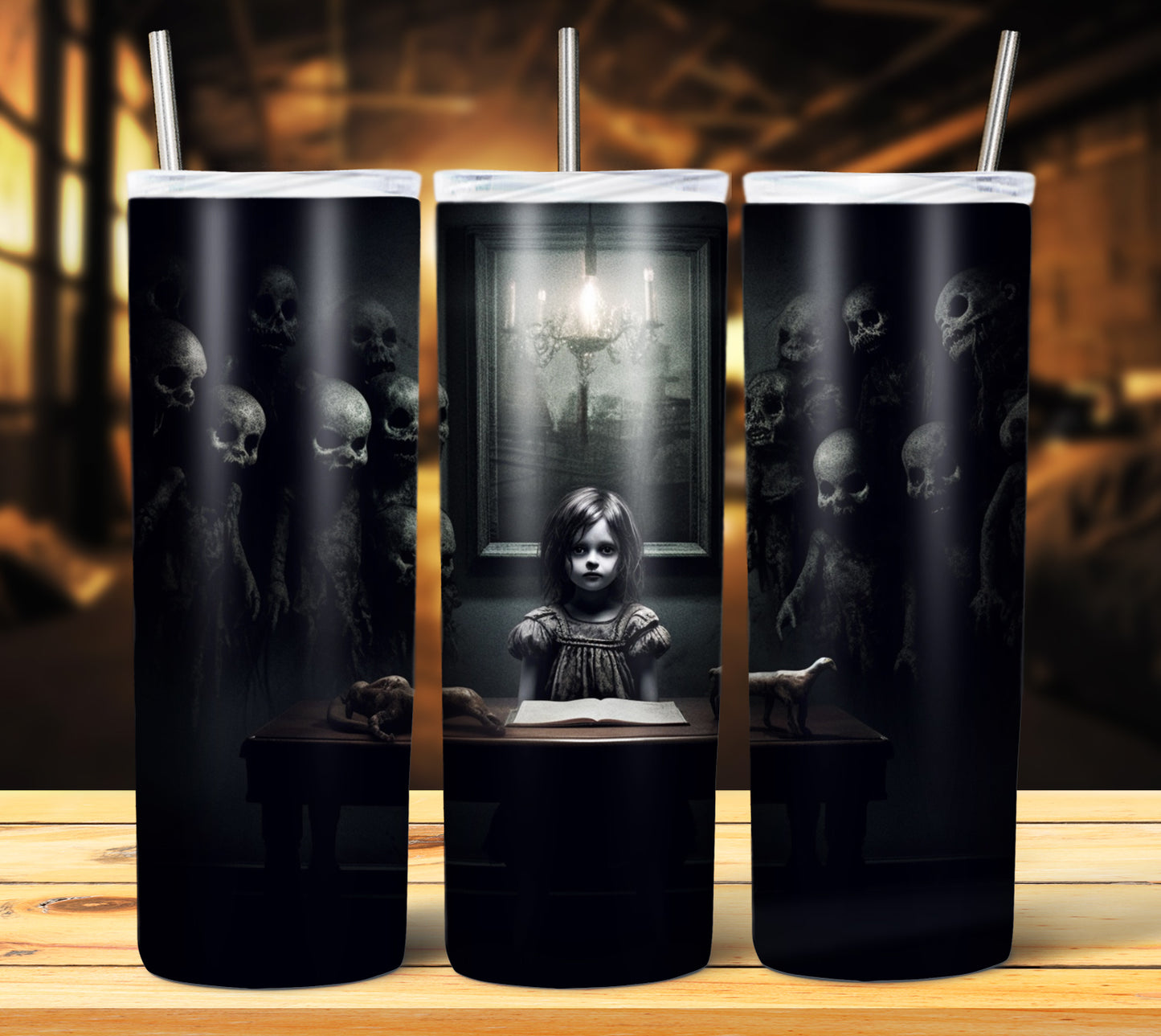 25 Creepy Halloween Sublimation 20oz Images Bundle