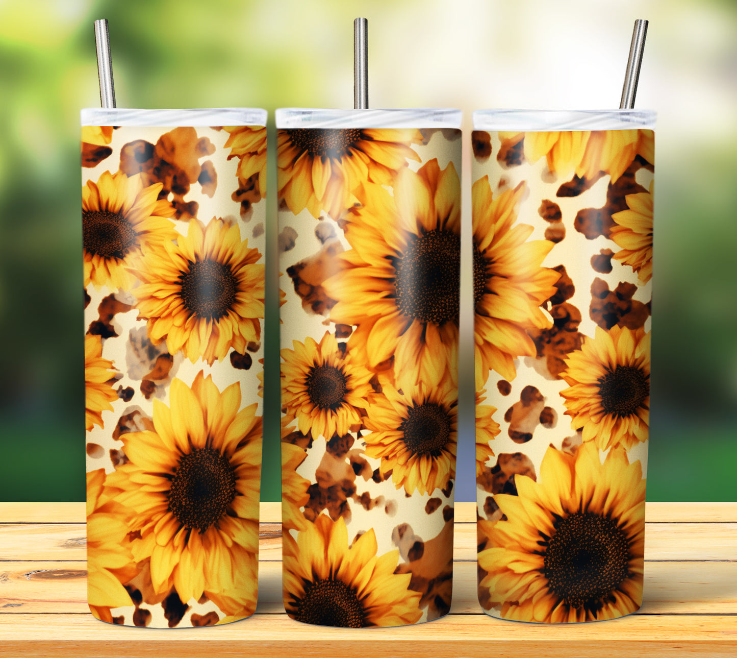 25 Leopard Sunflowers Sublimation 20oz Images Bundle