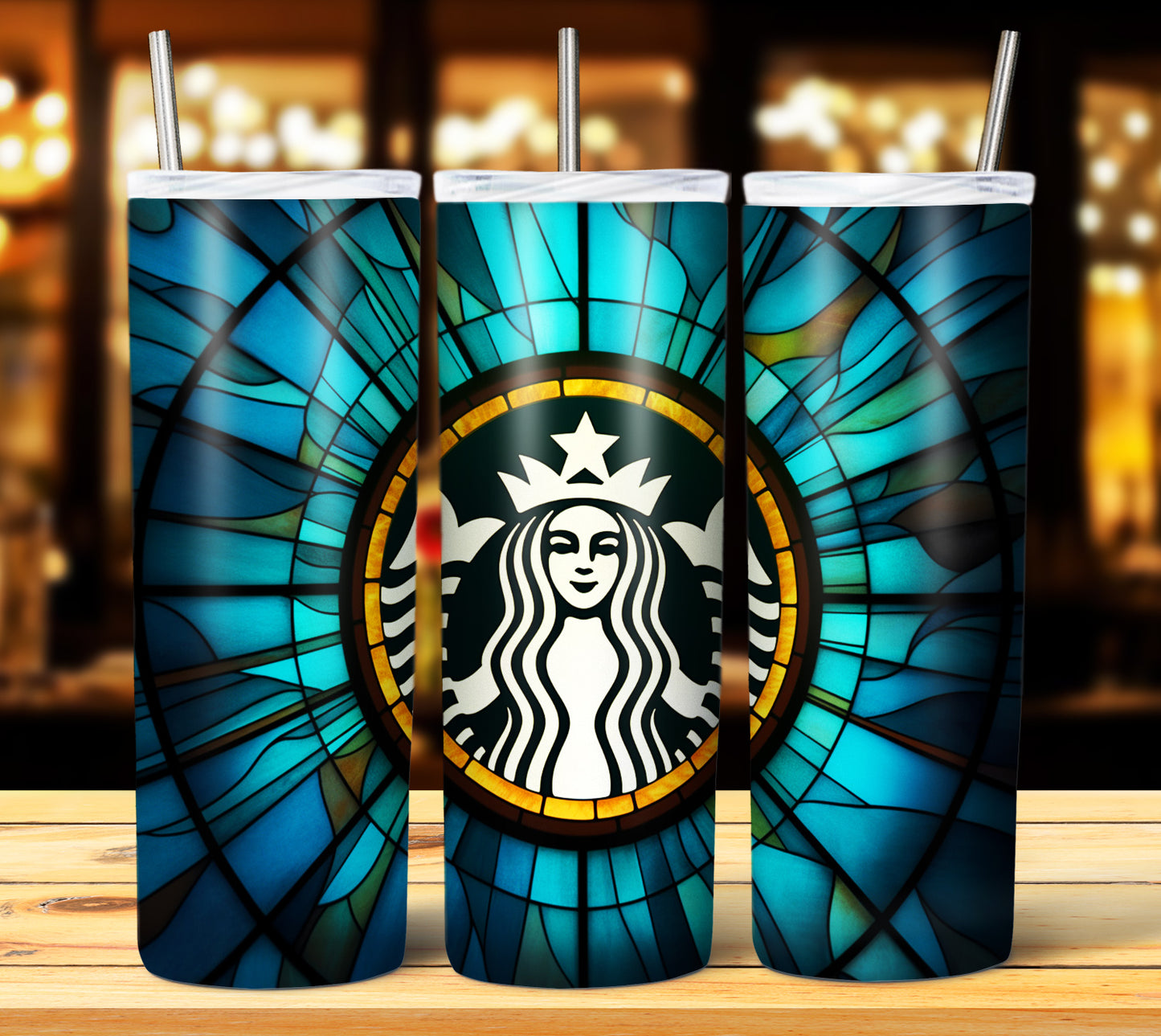 40+ Stain Glass Starbucks Sublimation 20oz Images Bundle