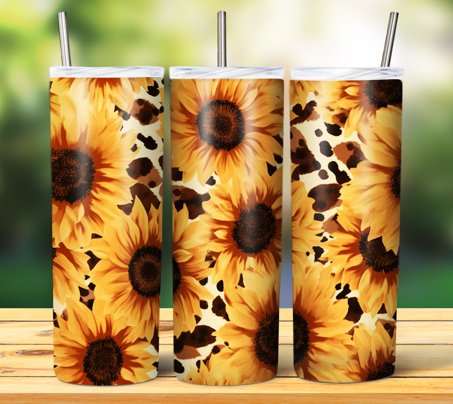 25 Leopard Sunflowers Sublimation 20oz Images Bundle