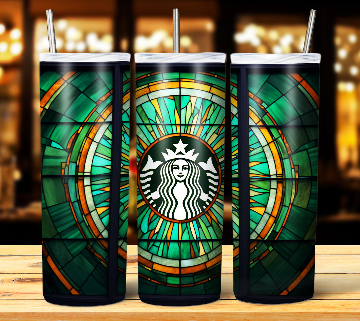 40+ Stain Glass Starbucks Sublimation 20oz Images Bundle