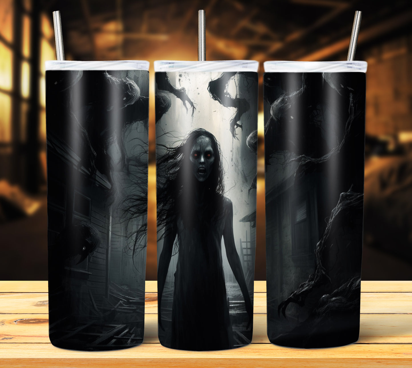 25 Creepy Halloween Sublimation 20oz Images Bundle