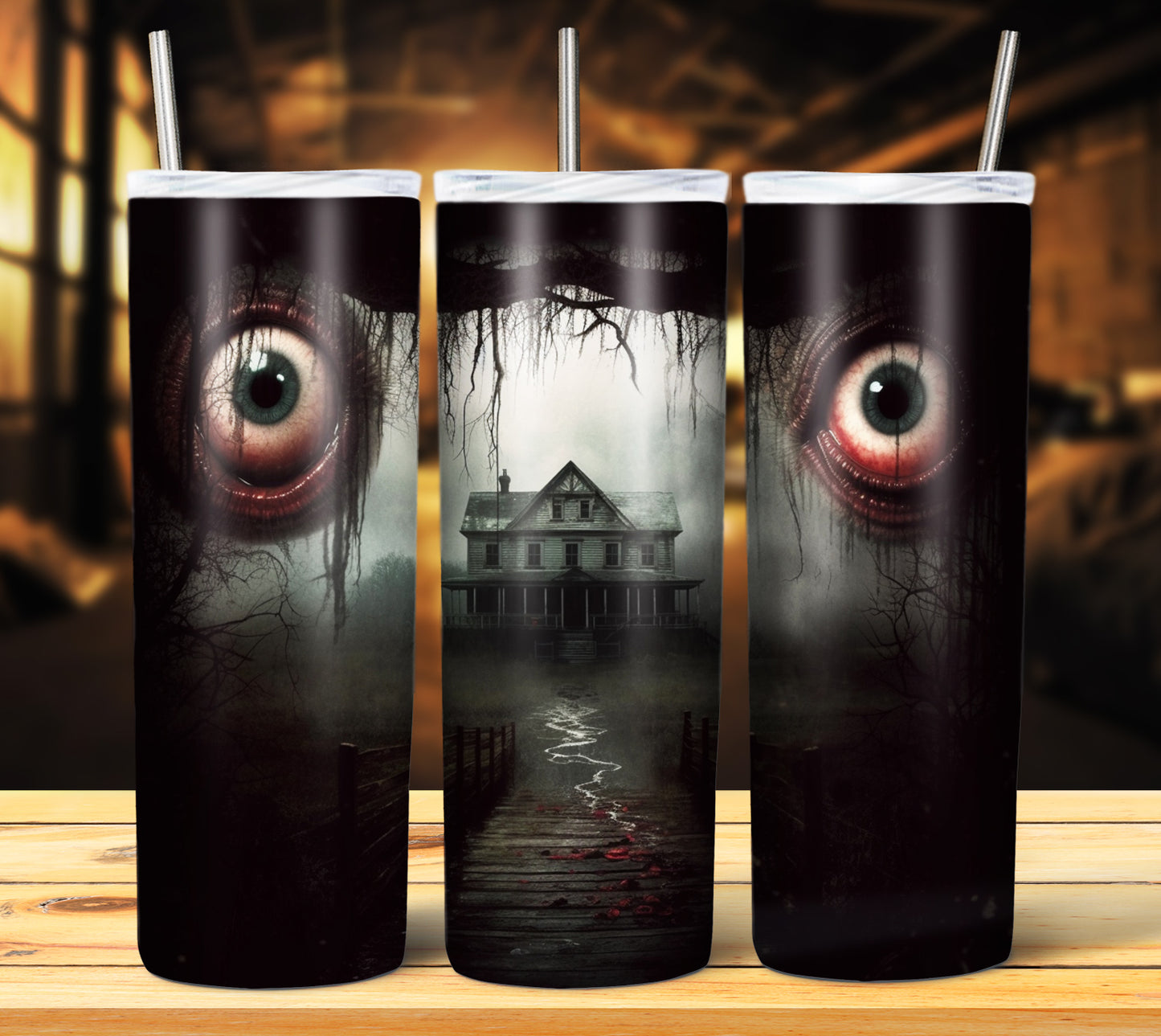 25 Creepy Halloween Sublimation 20oz Images Bundle