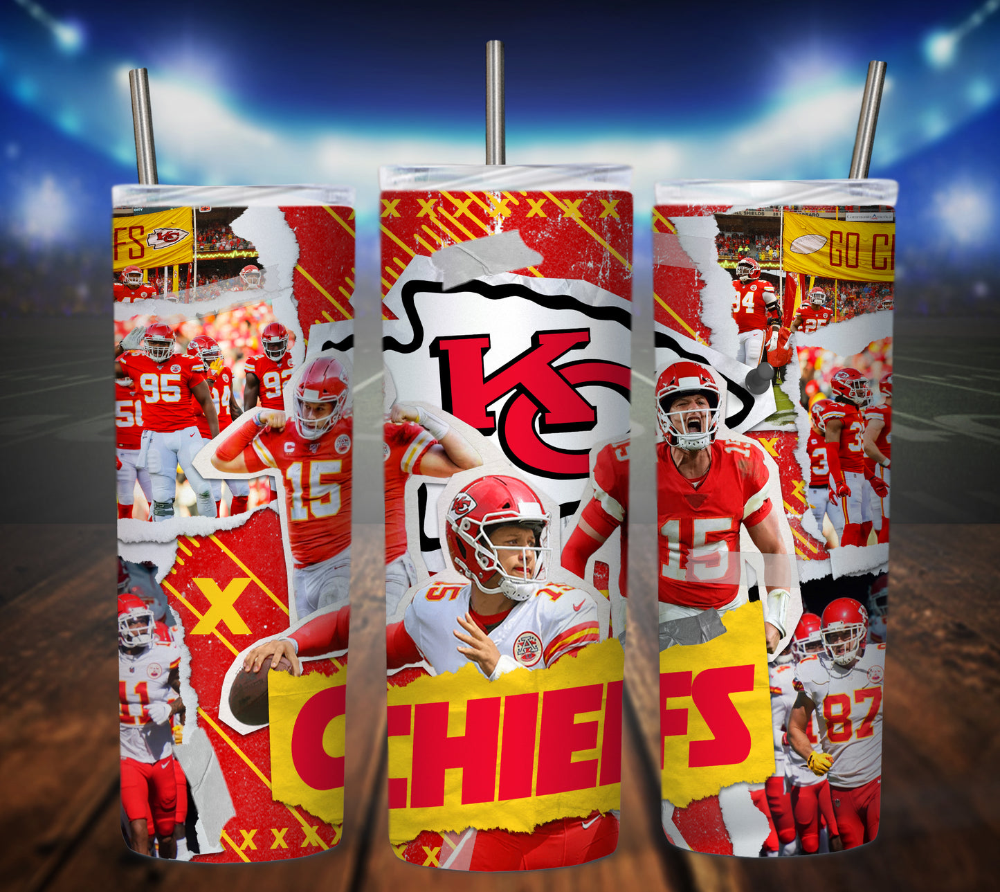 Football 20oz Sublimation Tumbler Image