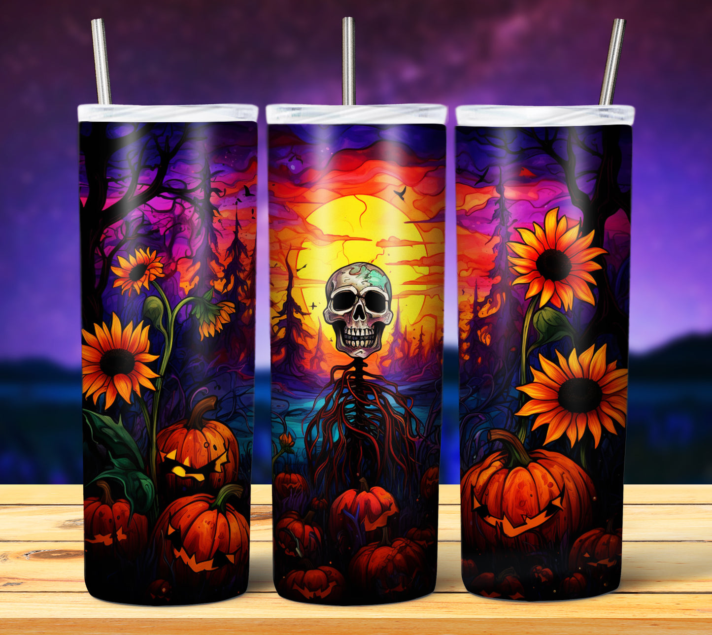 50 Watercolor Halloween Sublimation 20oz Images Bundle