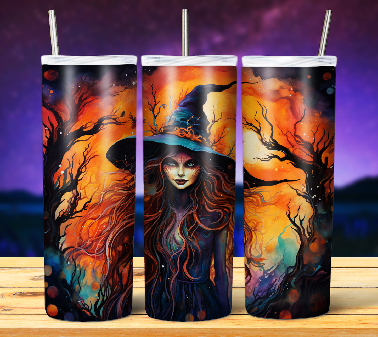 50 Watercolor Halloween Sublimation 20oz Images Bundle