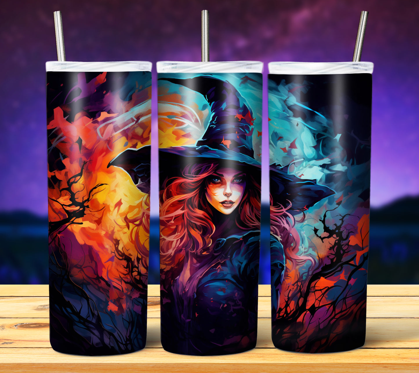 50 Watercolor Halloween Sublimation 20oz Images Bundle