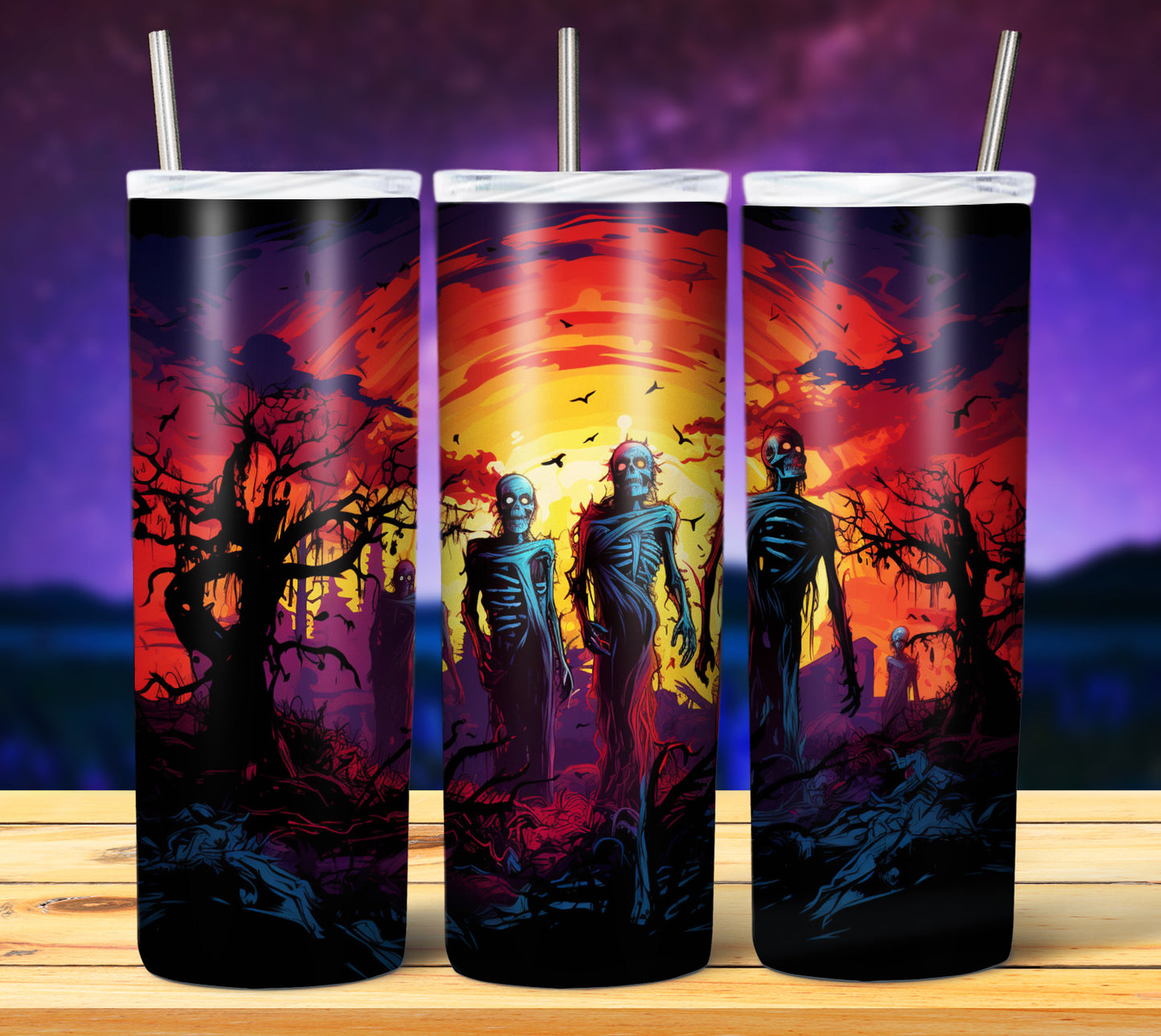 50 Watercolor Halloween Sublimation 20oz Images Bundle