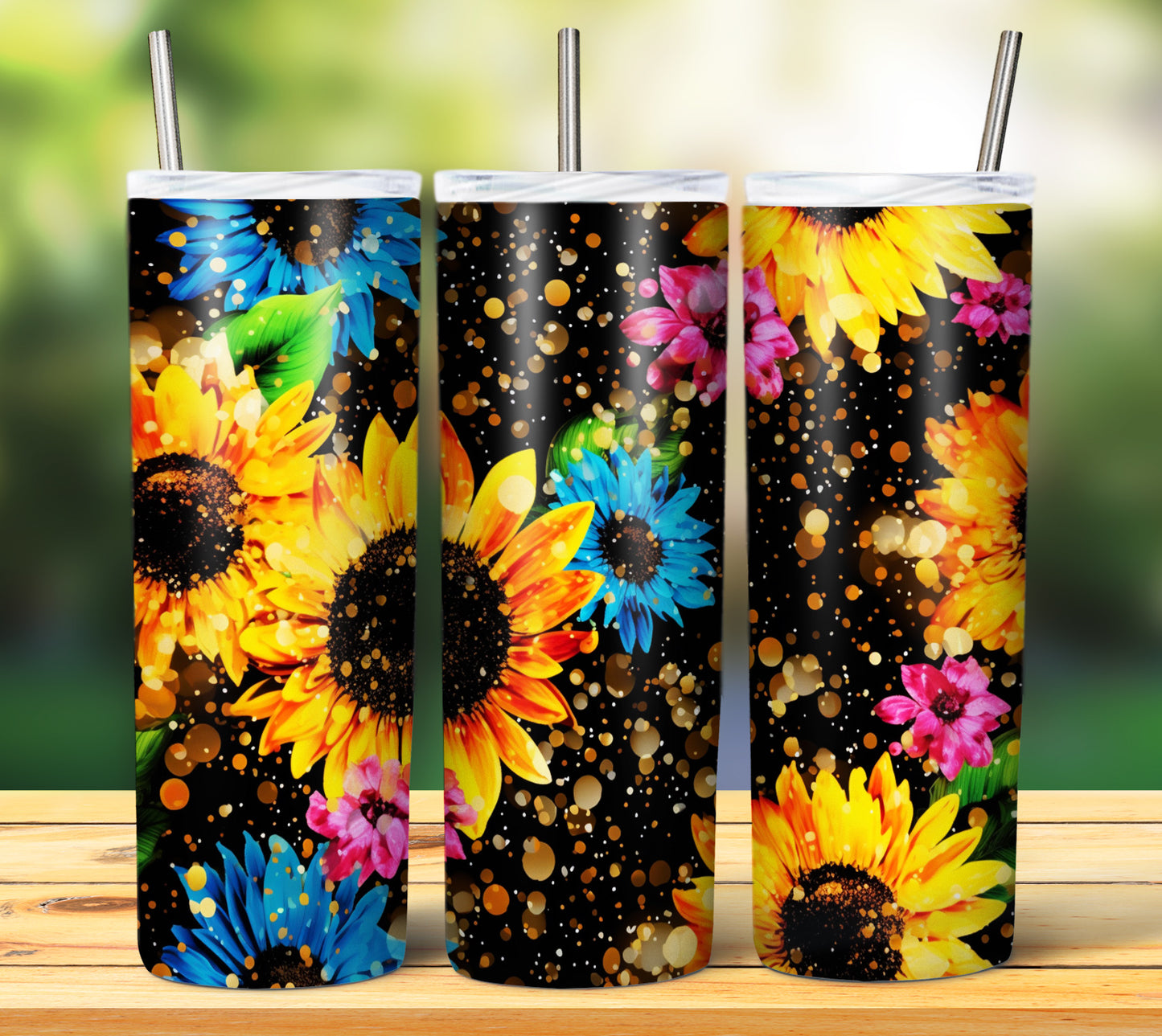 25 Leopard Sunflowers Sublimation 20oz Images Bundle