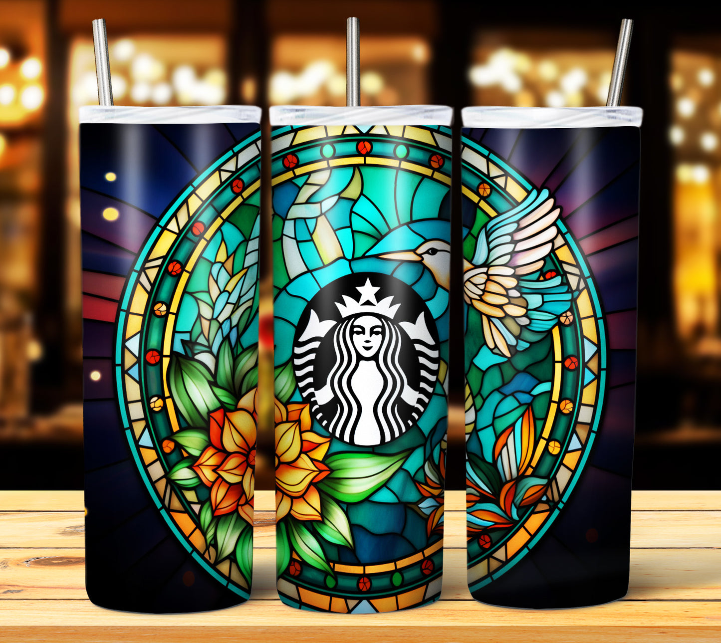 40+ Stain Glass Starbucks Sublimation 20oz Images Bundle