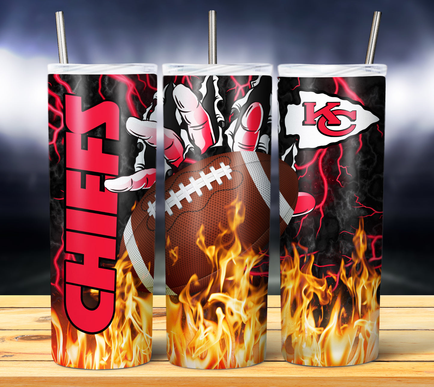 Football 20oz Sublimation Tumbler Image