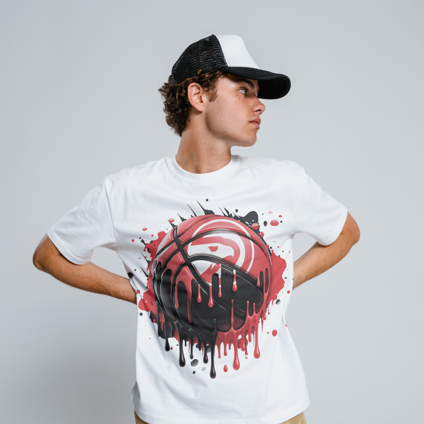 Dripping Basketball Sublimation/DTF T-shirt Images